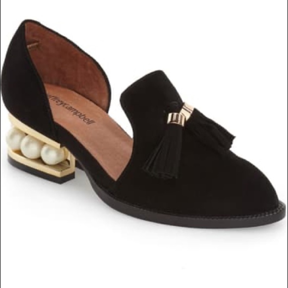 Jeffrey Campbell civic pearl suede loafer